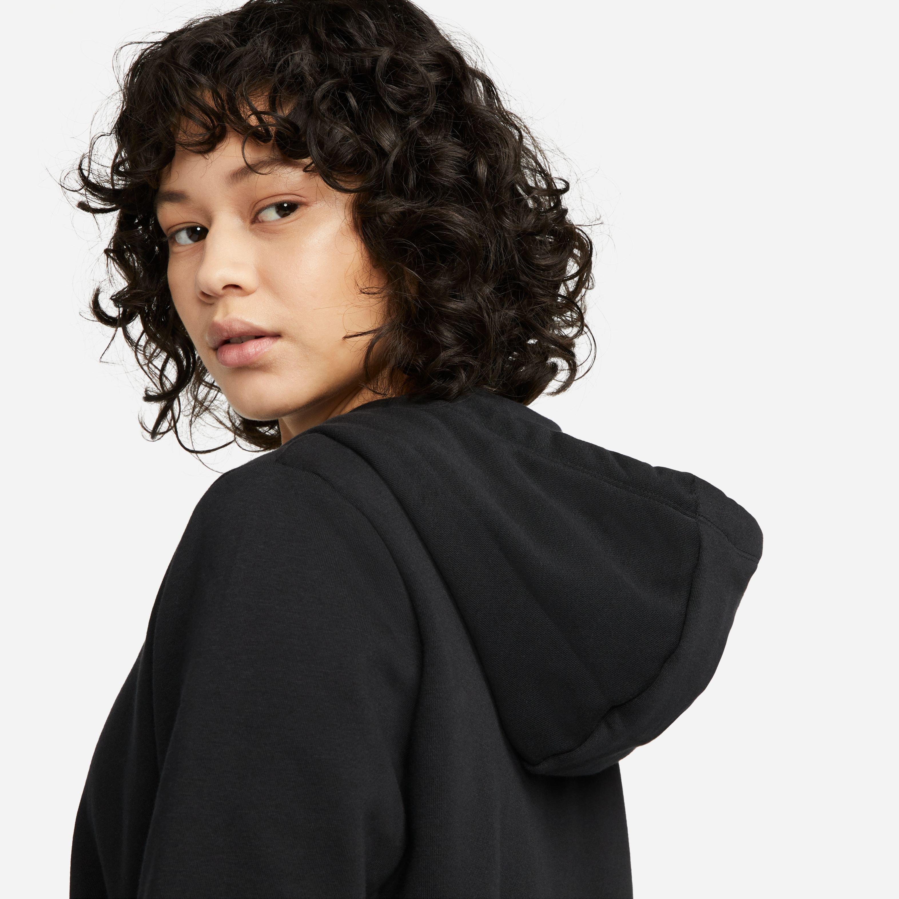 Nike Women's Sportswear Club Fleece Full-Zip Hoodie-Black